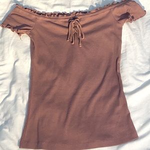 Rose Aeropostale top with tie design